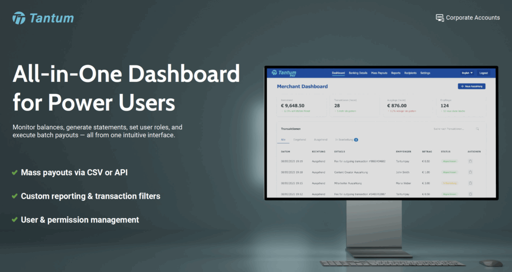 Tantum Dashboard